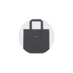 Organic denim tote bag